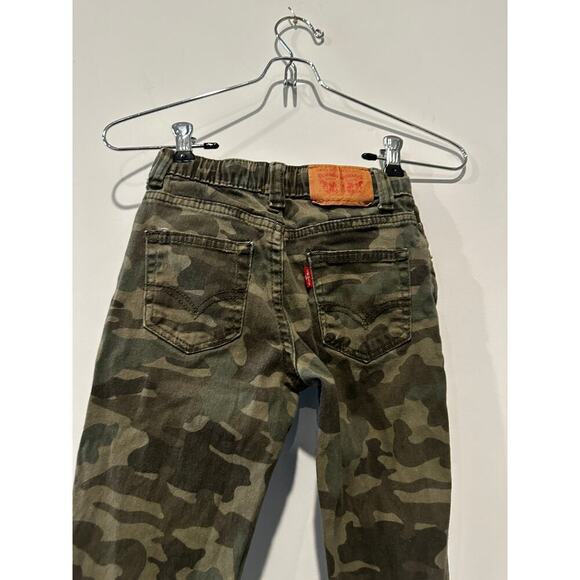 Levi's Boys Size 6 Slim Fit Stretch Jogger Pants Green Camp Camo Outdoor School - Picture 3 of 10